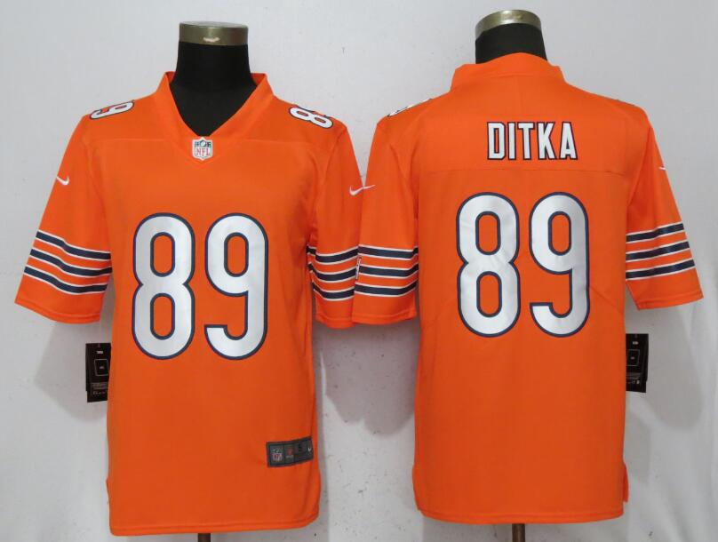 New Nike Chicago Bears #89 Ditka Orange Vapor Untouchable Limited Jersey