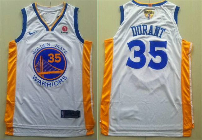 NBA Golden State Warriors #35 Durant White Finals Jersey