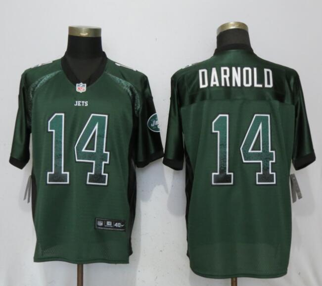 New Nike New York Jets 14 Darnold Drift Fashion Green Elite Jerseys