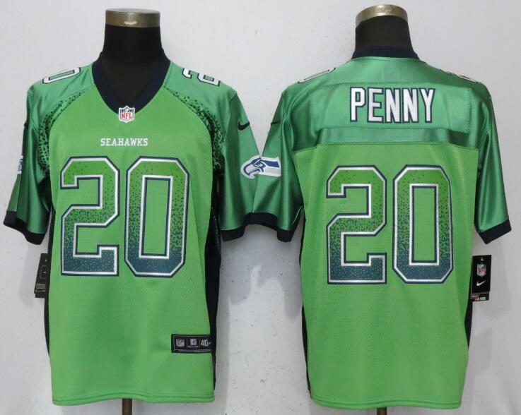 New Nike Seattle Seahawks 20 Penny Drift Fashion Green Elite Jerseys  