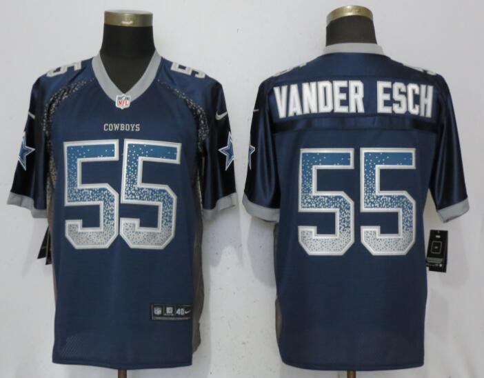 NEW Nike Dallas cowboys 55 Vander edch Drift Fashion Blue Elite Jerseys