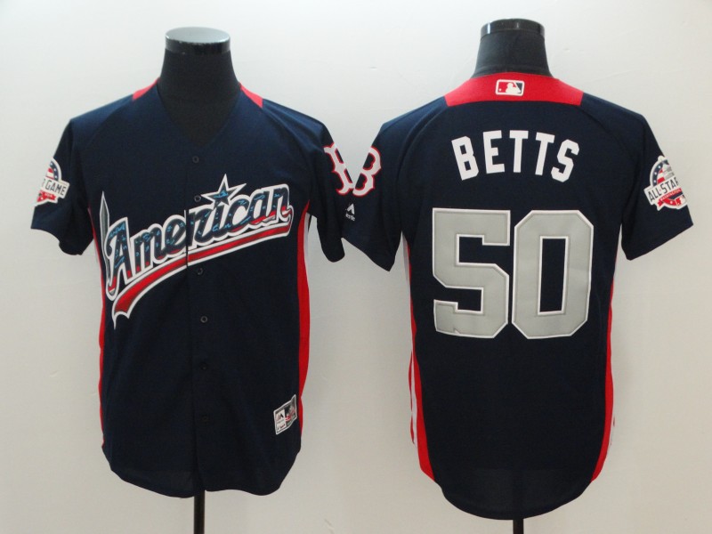 MLB All Star American #50 Betts Blue Game Jersey