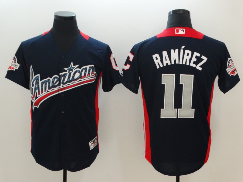 MLB All Star American #11 Ramirez Blue Game Jersey