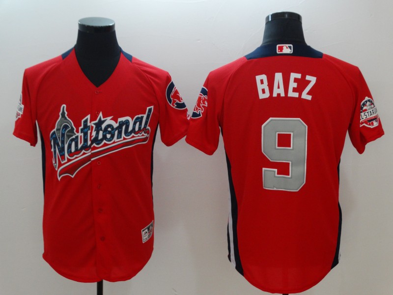 MLB All Star National #9 Baez Red Game Jersey