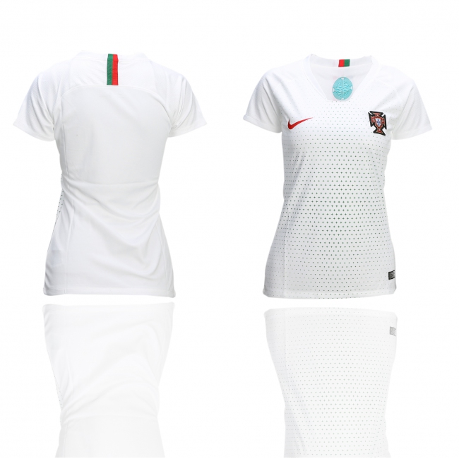 2018 World Cup Soccer Portugal Blank Away Womens Jersey