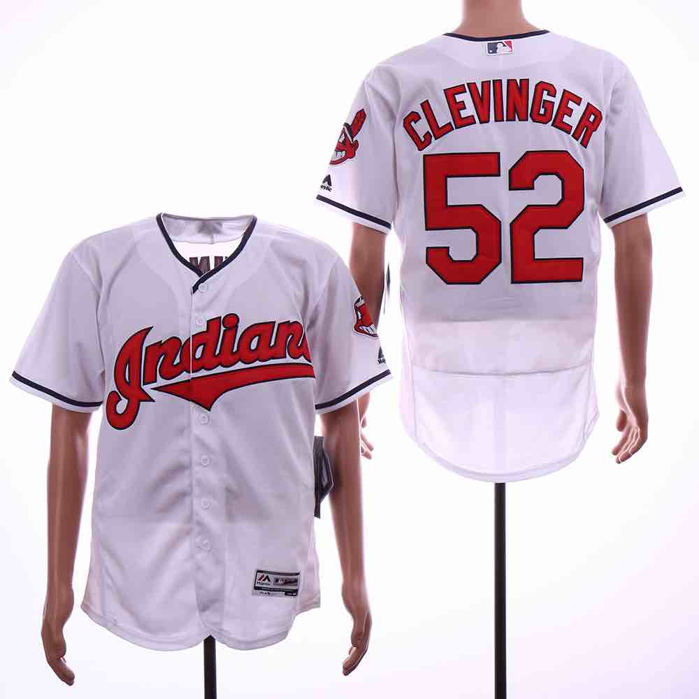 MLB Cleveland Indians #52 Clevinger White Elite Jersey