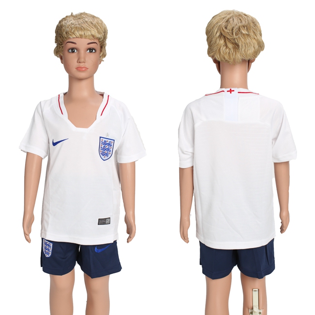 2018 World Cup Soccer England Home Kids Jersey