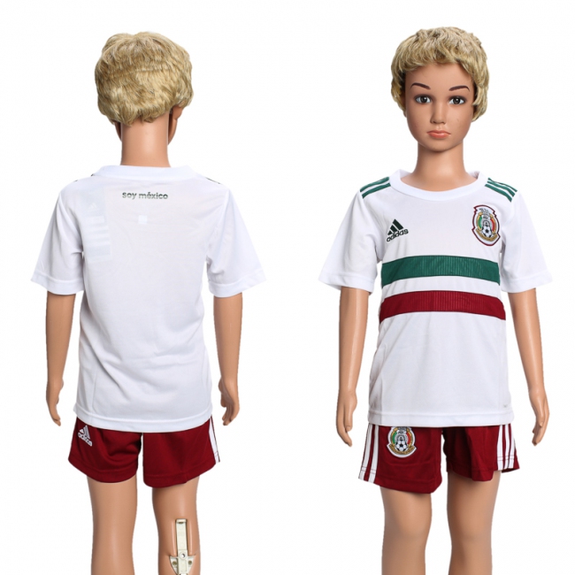 2018 World Cup Soccer Mexico Blank Away Kids Jersey