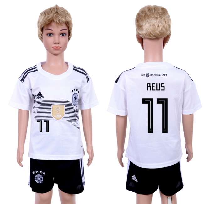 2018 World Cup Soccer Germany #11 Reus Home Kids Jersey