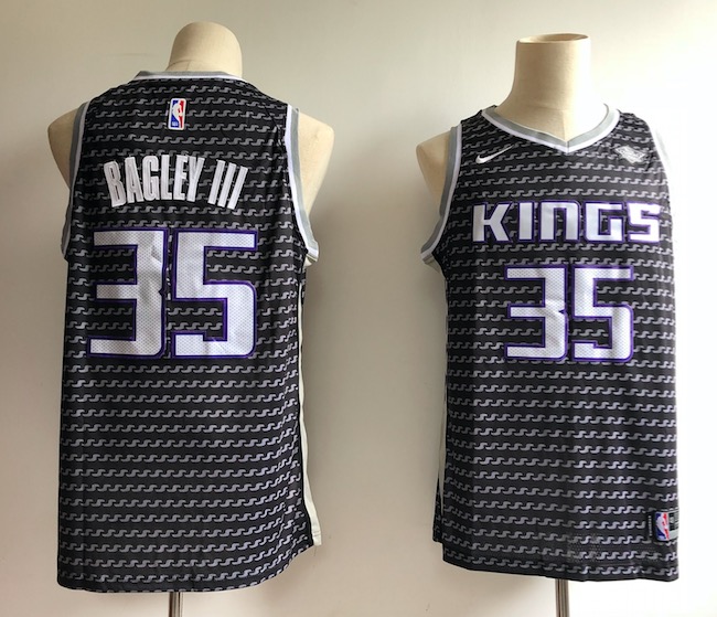 NBA Sacramento Kings #35 Bagley III Black City Jersey