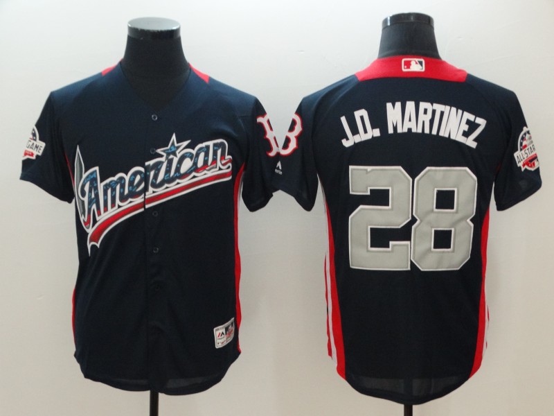 MLB Boston Red Sox #28 J.D. Martinez All Star Blue Jersey
