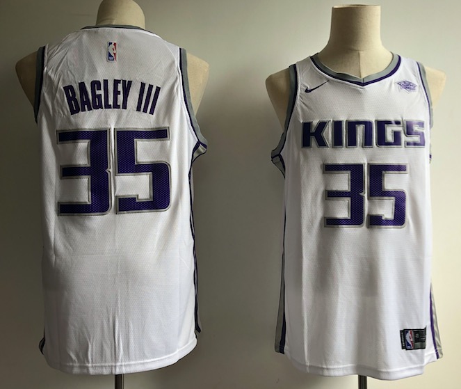NBA Sacramento Kings #35 Bagley III White Jersey