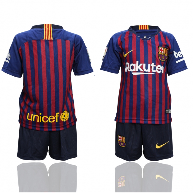 2018 Soccer Club Barcelona Home Kids Jersey