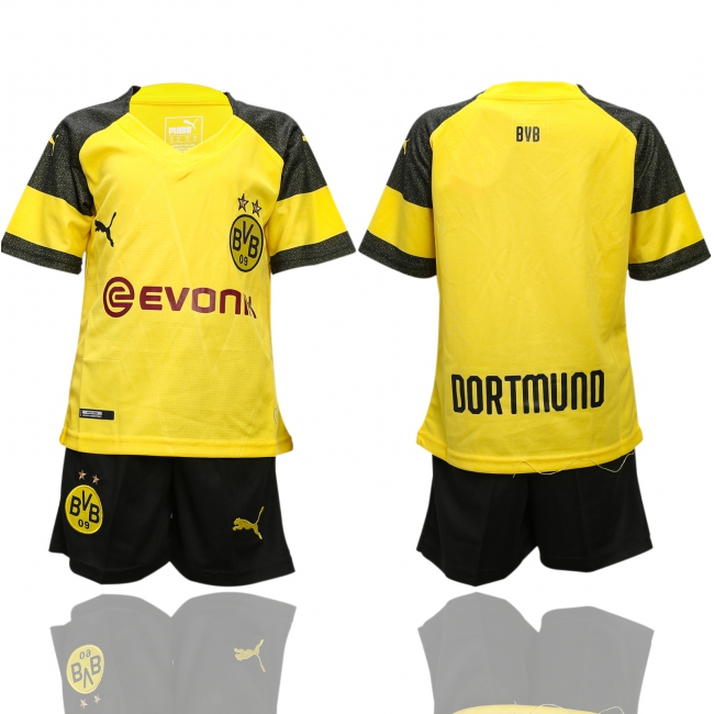 2018 Soccer Dortmund Blank Home Kids Jersey