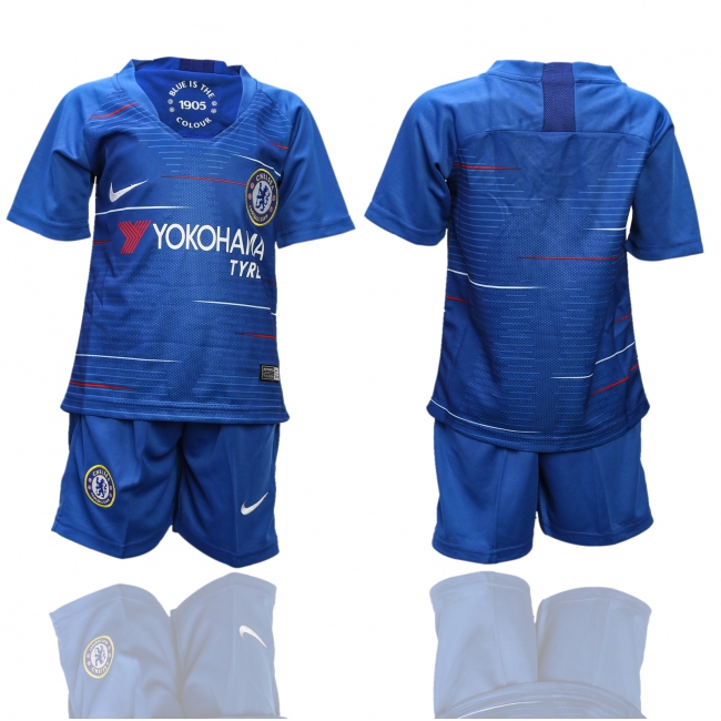 2018 Soccer Club Chelsea Blank Home Kids Jersey