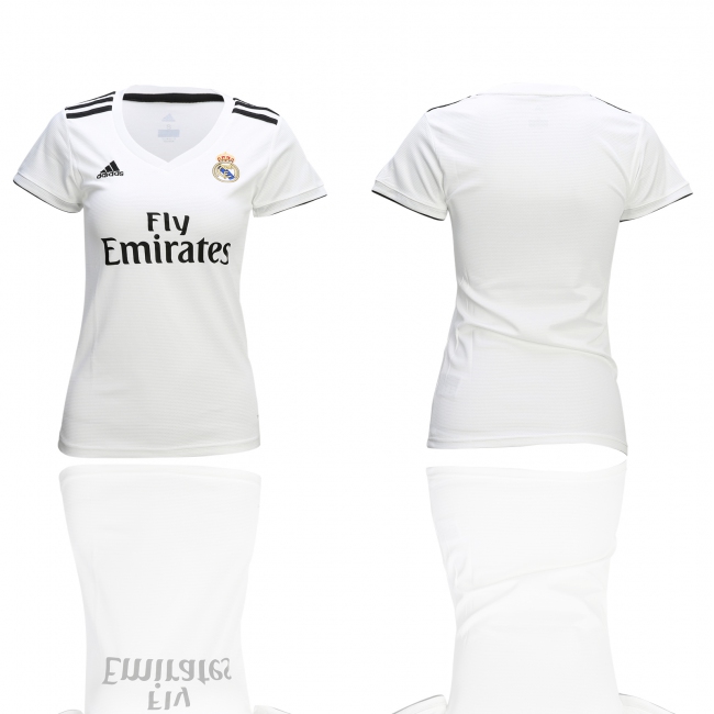 2018 Soccer Real Madrid Home Womens Jersey
