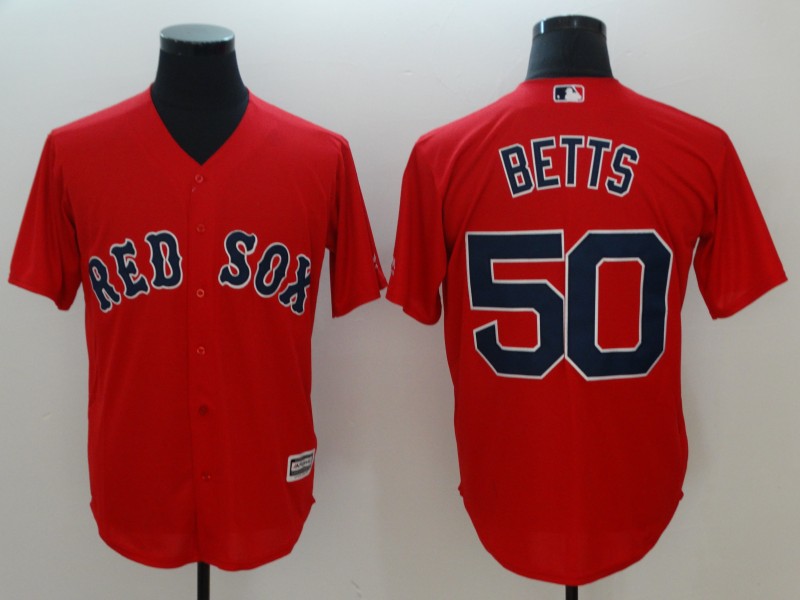 MLB Boston Red Sox #50 Betts Red Game Jersey