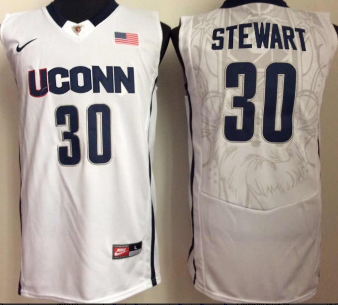 NCAA Uconn Huskies #30 Stewart White Basketball Jersey