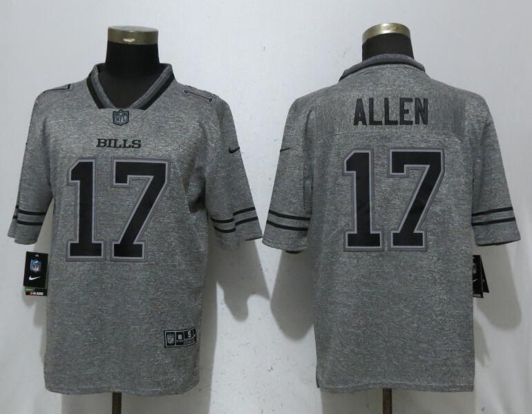 Nike Buffalo Bills #17 Allen Vapor Gridiron Gray Limited Jersey