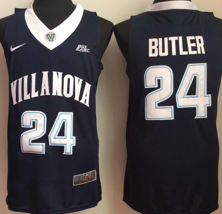 NCAA Villanova Wildcats #24 Butler Blue Basketball Jersey