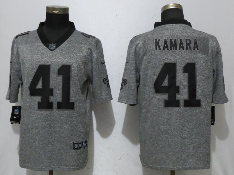 Nike New Orleans Saints #41 Kamara Vapor Gridiron Gray Limited Jersey