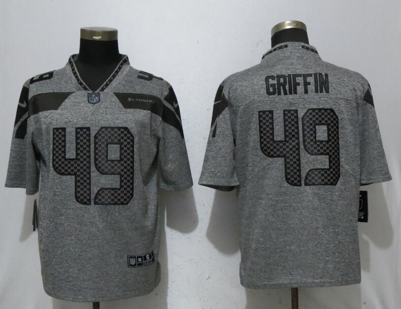 Nike Seattle Seahawks #49 Griffin Vapor Gridiron Gray Limited Jersey