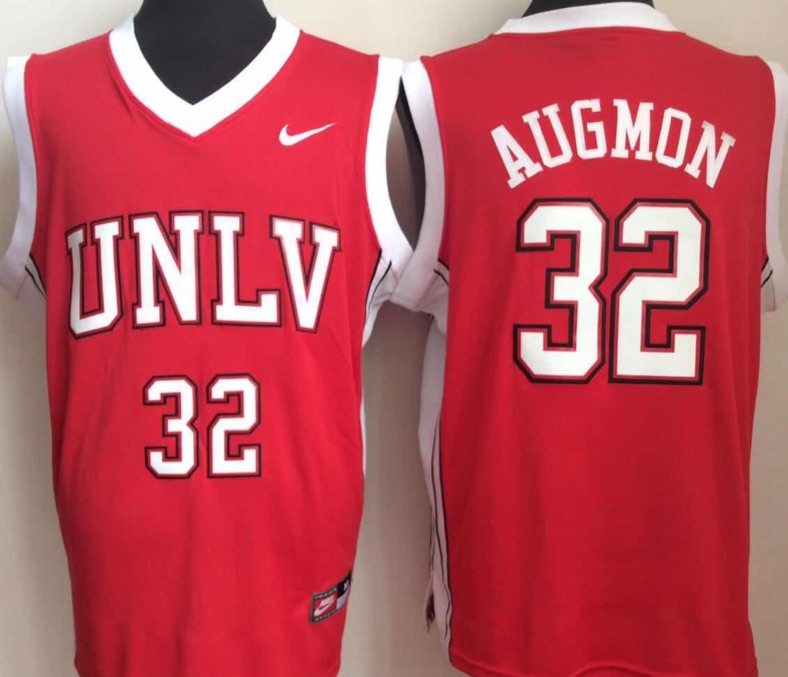NCAA Nevada Las Vegas #32 Augmon Red Basketball Jersey