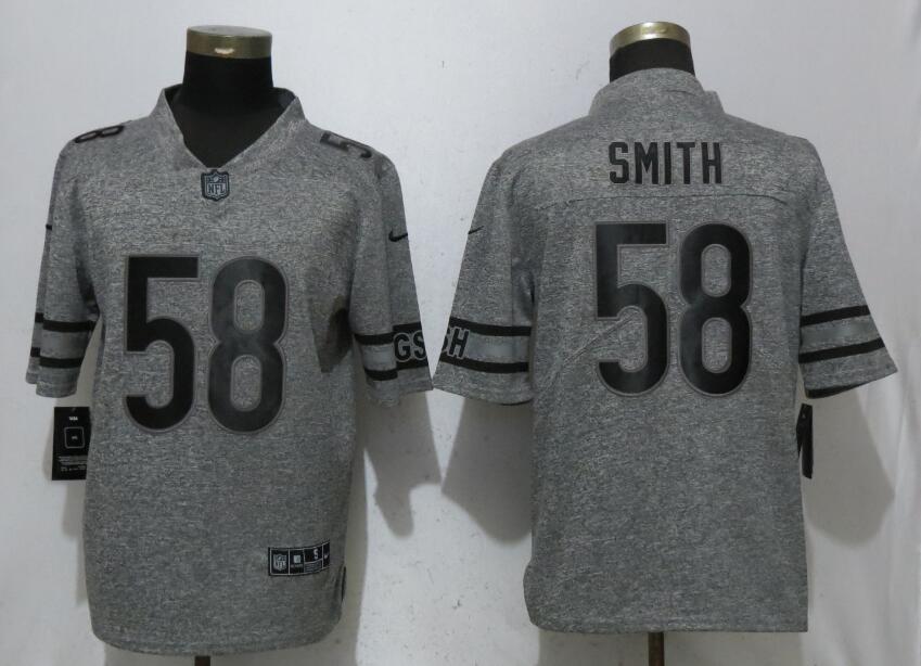 Nike Chicago Bears #58 Smith Vapor Gridiron Gray Limited Jersey