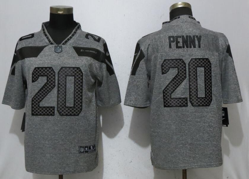 Nike Seattle Seahawks #20 Penny Vapor Gridiron Gray Limited Jersey