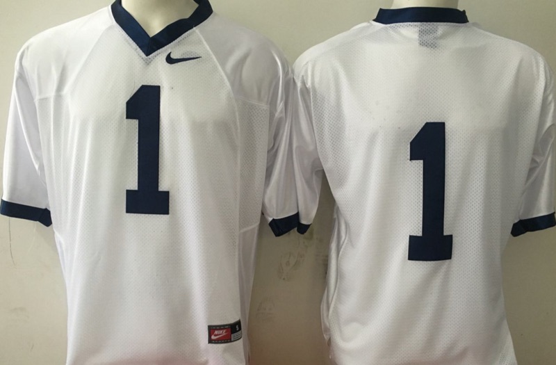 NCAA Penn State Nittany Lions #1 White Jersey