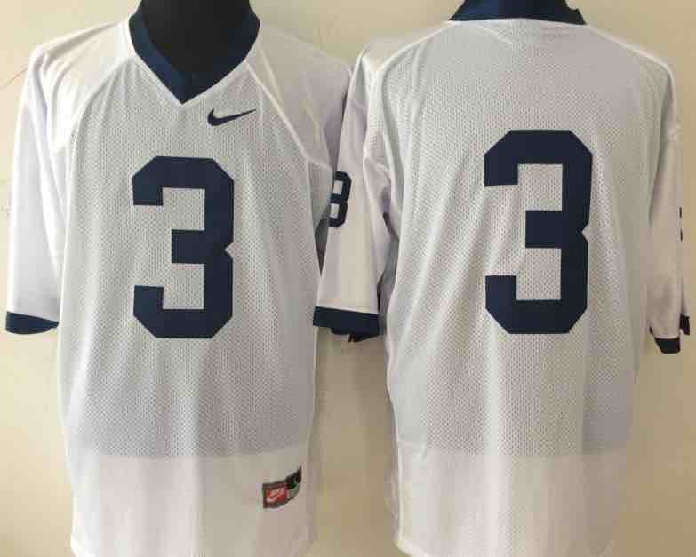 NCAA Penn State Nittany Lions #3 White Jersey