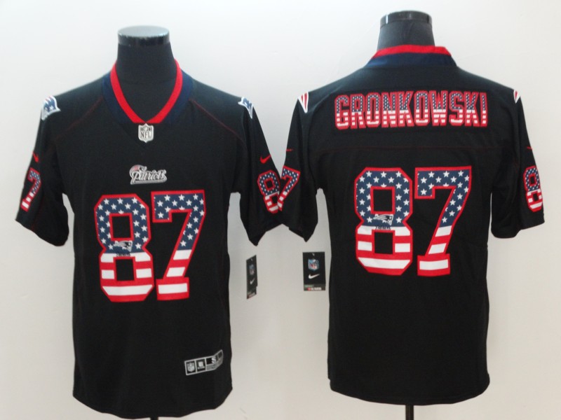 NFL New England Patriots #87 Gronkowski USA Flag Vapor Limited Jersey