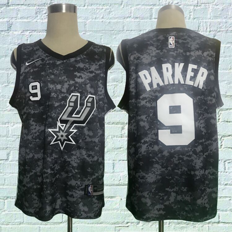 NBA San Antonio Spurs #9 Parker Black NewJersey