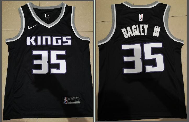 NBA Sacramento Kings #35 Bagley III Black Jersey