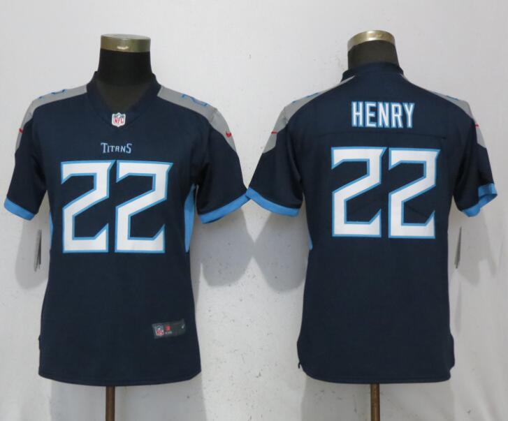 Womens Tennessee Titans #22 Henry D.Blue Vapor Limited Jersey