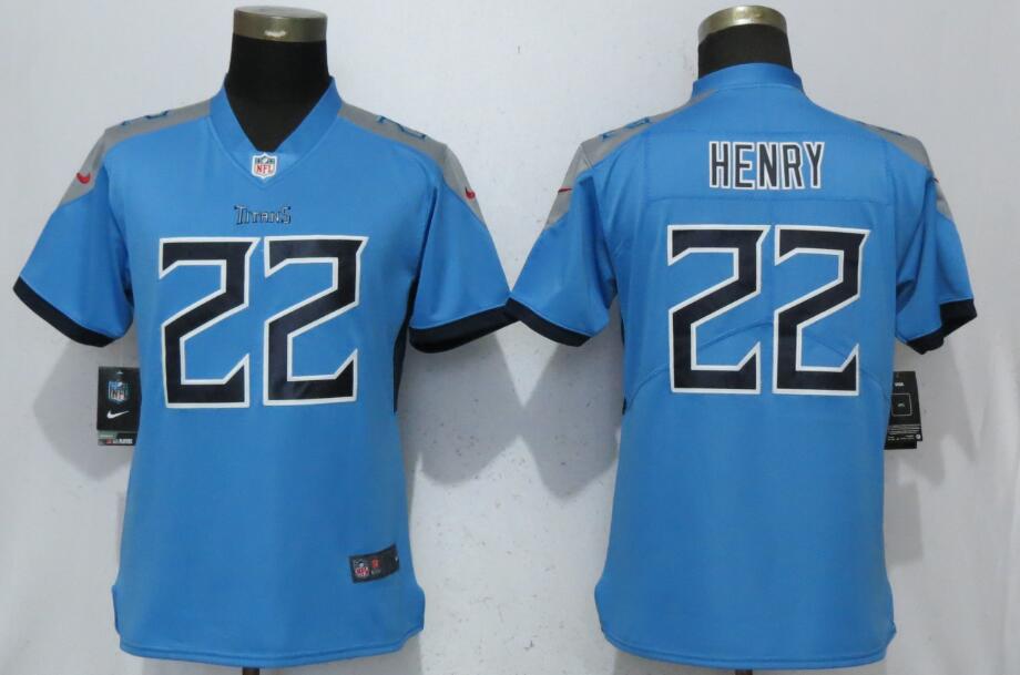 Womens Tennessee Titans #22 Henry L.Blue Vapor Limited Jersey