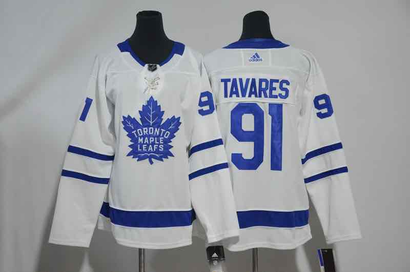 Womens NHL Toronto Maple Leafs #91 Tavares White Jersey