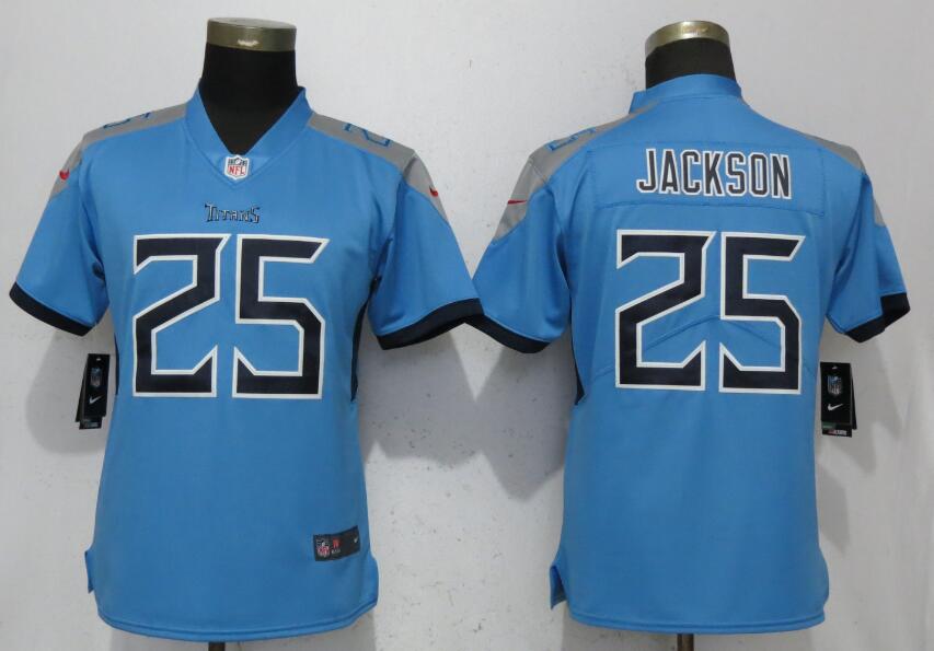 Womens Tennessee Titans #25 Jackson L.Blue Vapor Limited Jersey