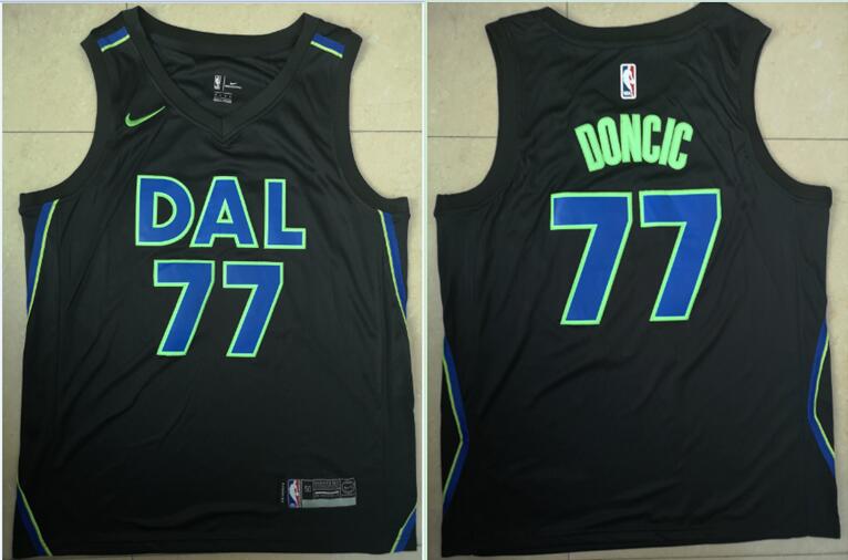 NBA Dallas Mavericks #77 Doncic Black Jersey