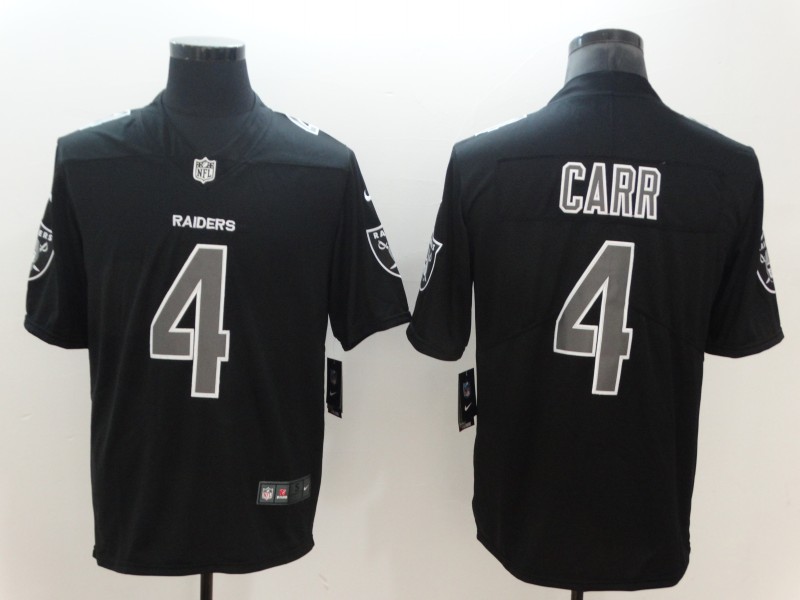 NFL Oakland Raiders #4 Carr Lights Out Black Color Rush Limited Jersey