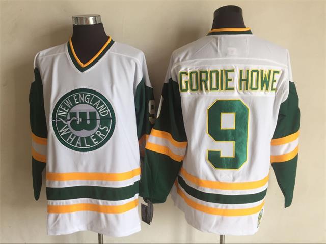 NHL New England Whalers #9 Gordie Howe White Jersey