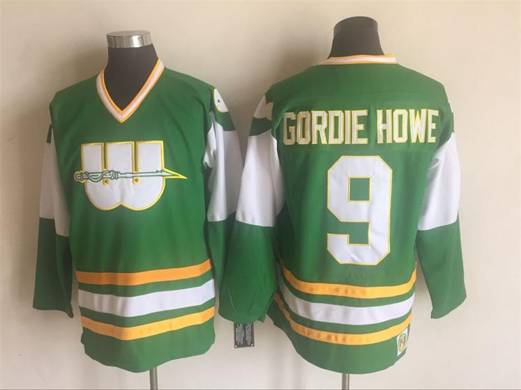 NHL New England Whalers #9 Gordie Howe Green Jersey