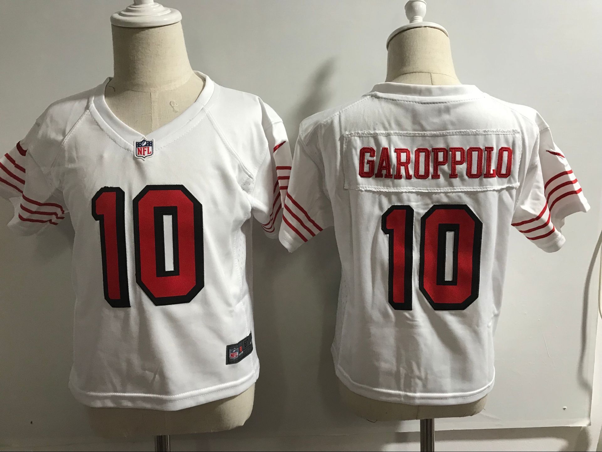 Kids NFL San Francisco 49ers #10 Garoppolo White Jersey 2-5T