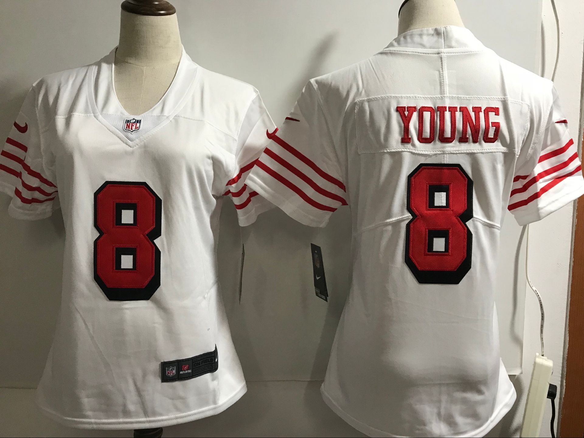 Womens NFL San Francisco 49ers 8 Young White Color Rush Jersey