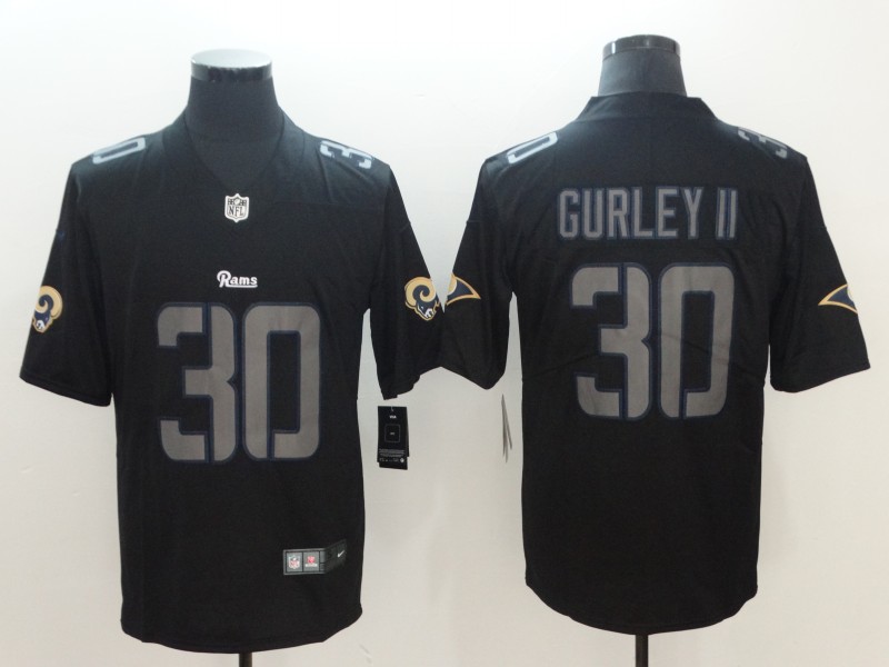 NFL Los Angeles Rams #30 Gurley II Lights Out Color Rush Limited Jersey