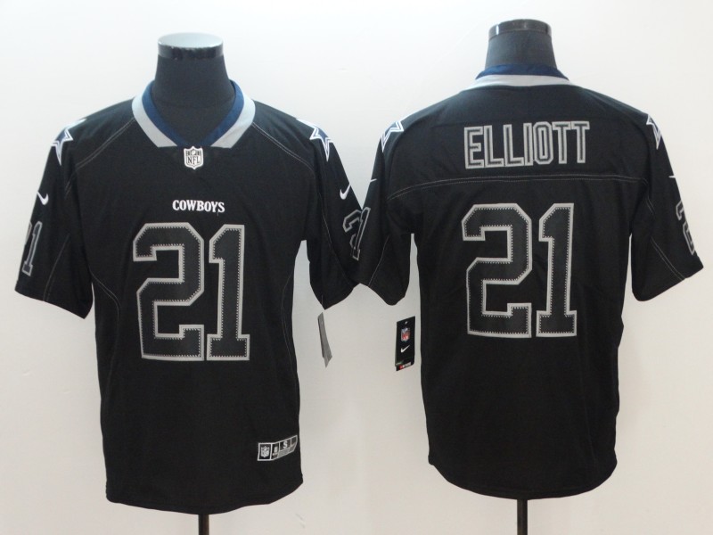 NFL Dallas Cowboys #21 Elliott Color Rush Shadow Limited Jersey