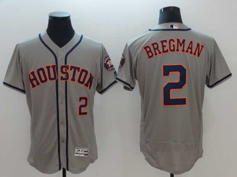 MLB Houston Astros #2 Bregman Grey Elite Jersey