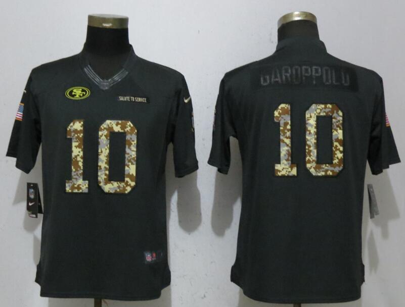 Womens Nike San Francisco 49ers 10 Garoppolo Salute To Service Limited Jersey