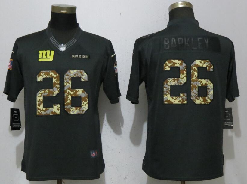 Womens Nike New York Giants 26 Barkley Salute To Service Limited Jersey