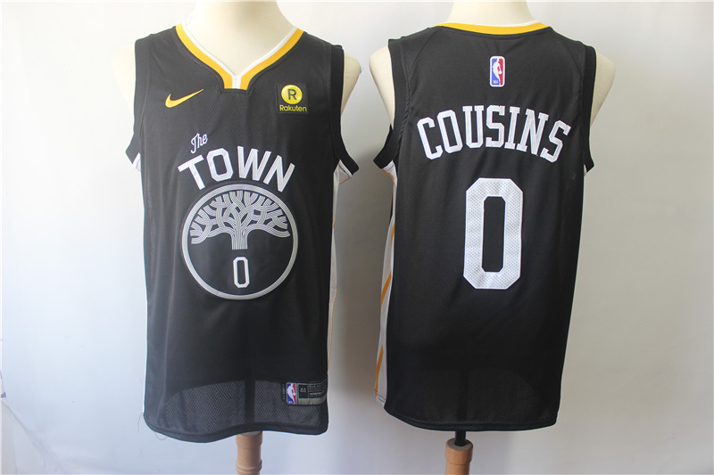 NBA Golden State Warriors #0 Cousins The Town Black Jersey